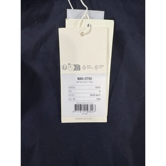 Norse Projects Anton Light Twill Shirt size M color dark navy NWT mspr $180 - Picture 3 of 12